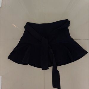 Zara Black Wrap-Style Skort